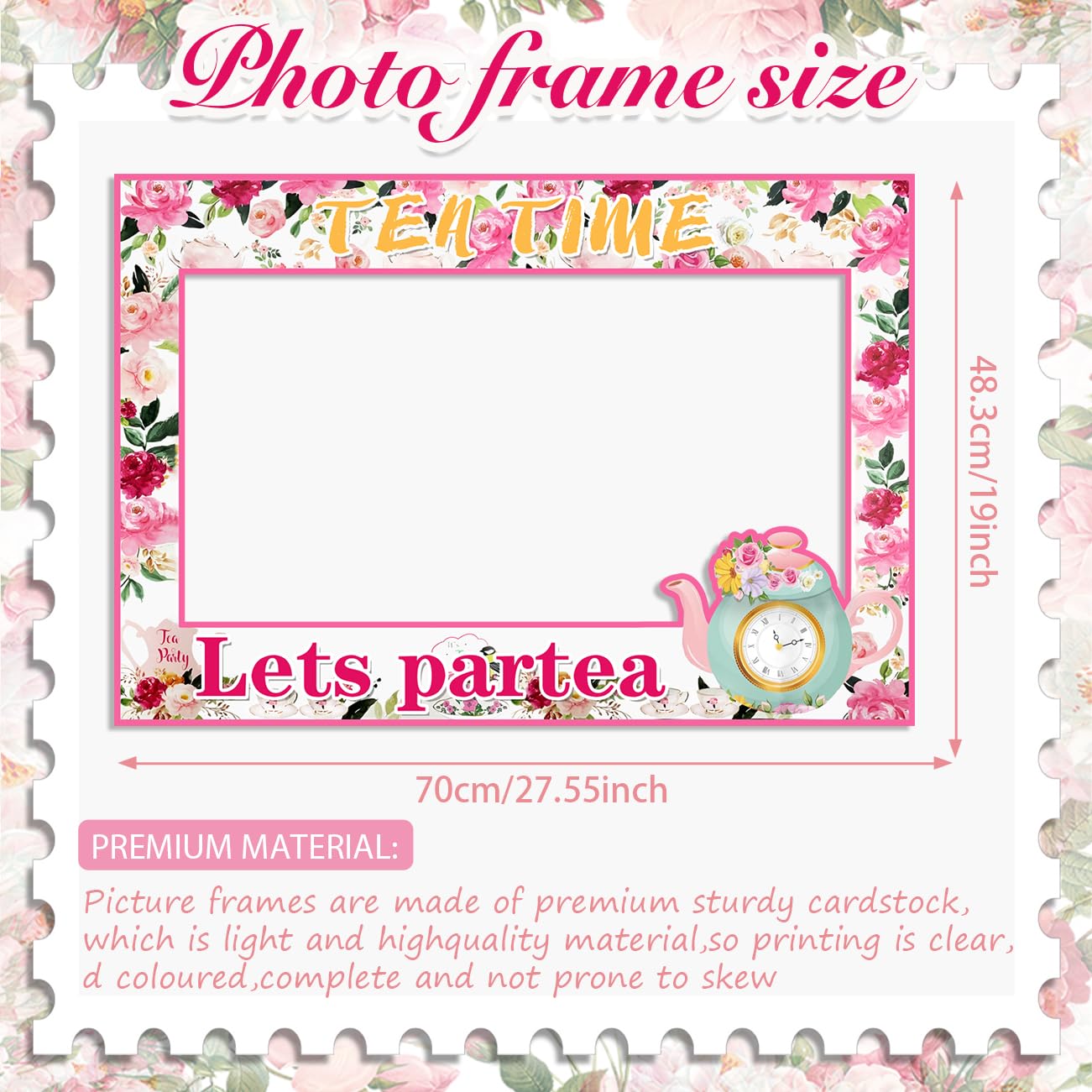 Amazon.com: Tea Party Decorations, Floral Lets Partea Photo Booth